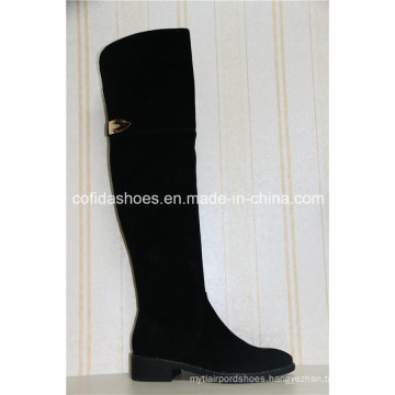 Sexy Fashion Winter Warm Long Lady Leather Boots